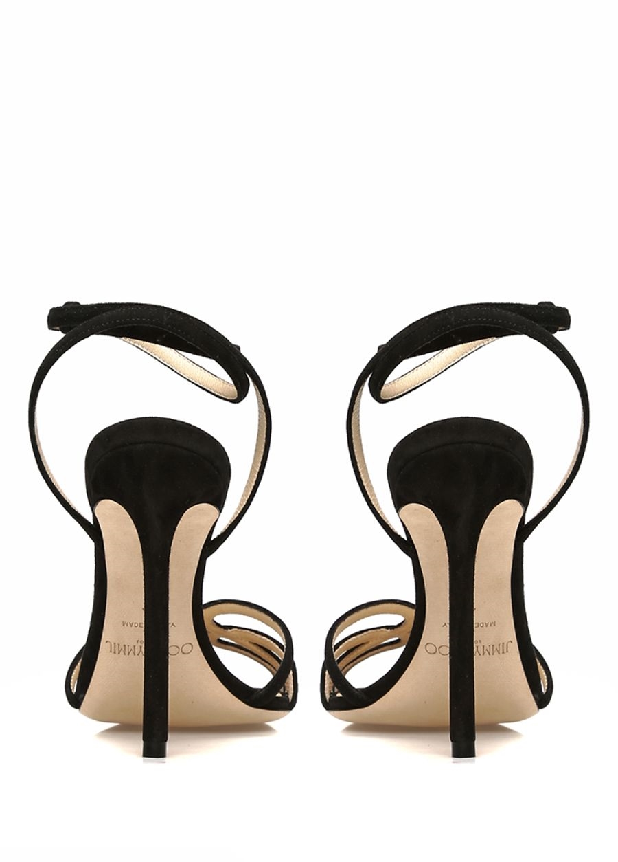 Beymen JIMMY CHOO Mimi Siyah İnce Bantlı Kadın Süet Sandalet. 4