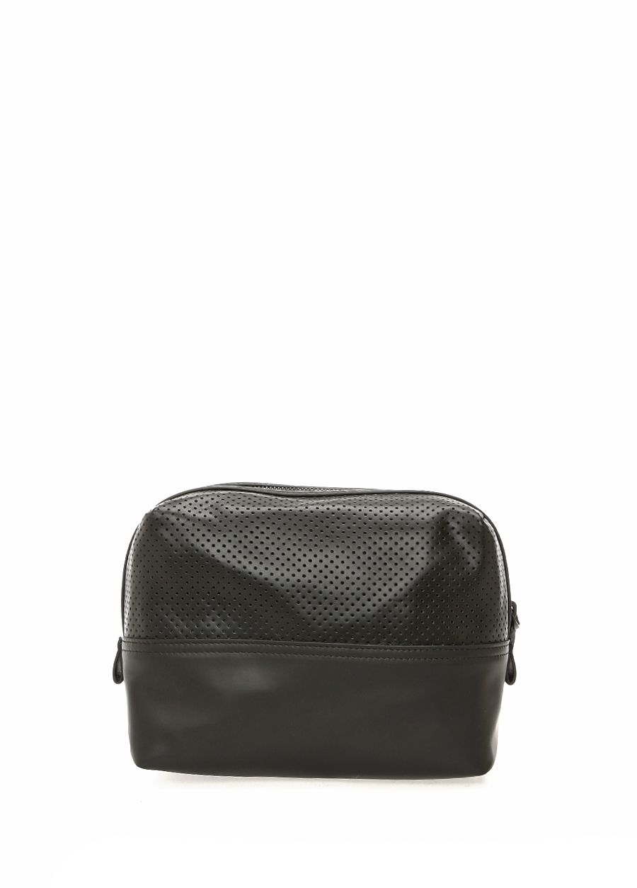 Beymen BOTTEGA VENETA Siyah Delik Desenli Logolu Deri Tıraş Çantası. 3