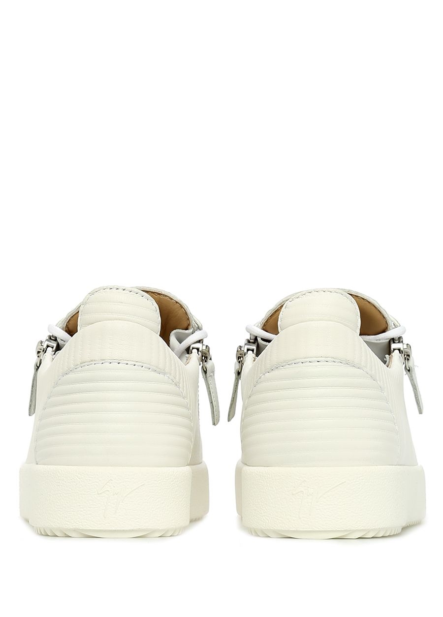 Beymen GIUSEPPE ZANOTTI Frankie Beyaz Çizgi Dokulu Erkek Deri Sneaker. 4