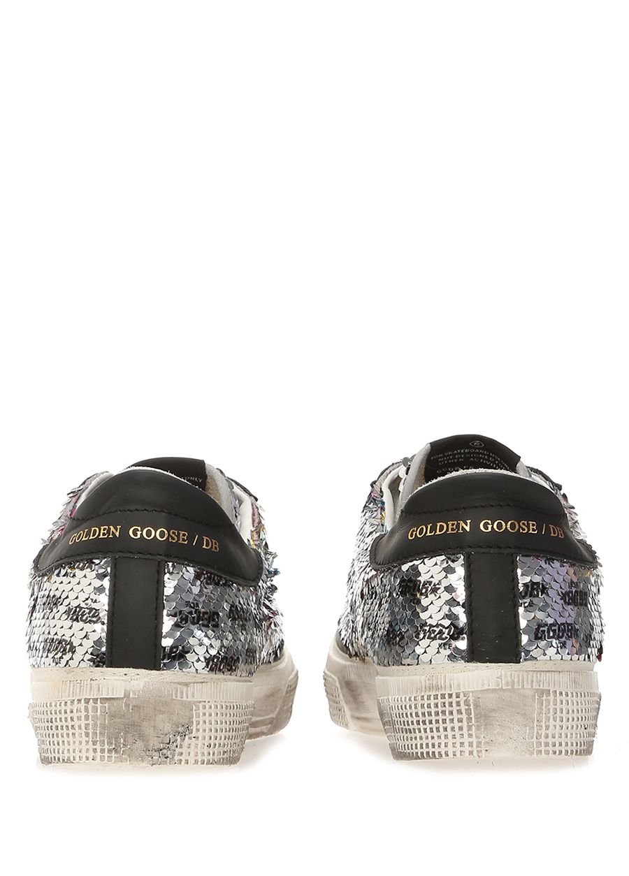 Beymen GOLDEN GOOSE May Silver Payetli Kadın Sneaker. 4