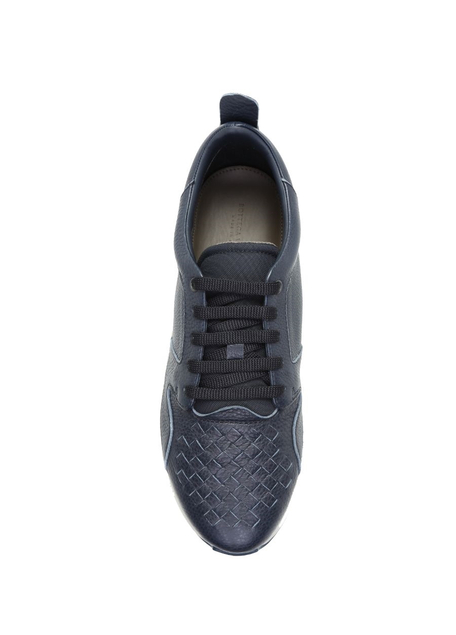Beymen BOTTEGA VENETA Lacivert Örgü Doku Detaylı Erkek Deri Sneaker. 5