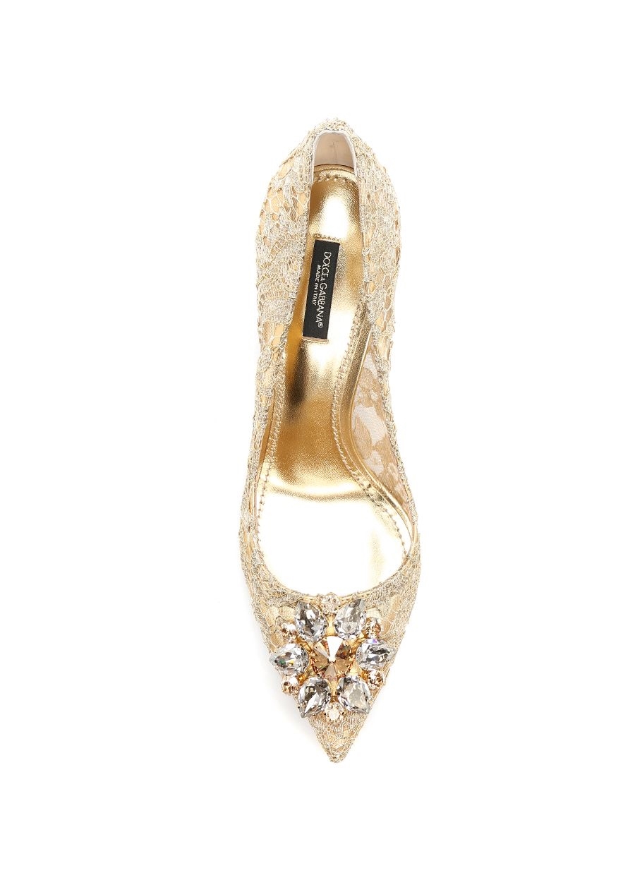 Beymen DOLCE&GABBANA Rainbow Lace Gold Taşlı Stiletto. 5