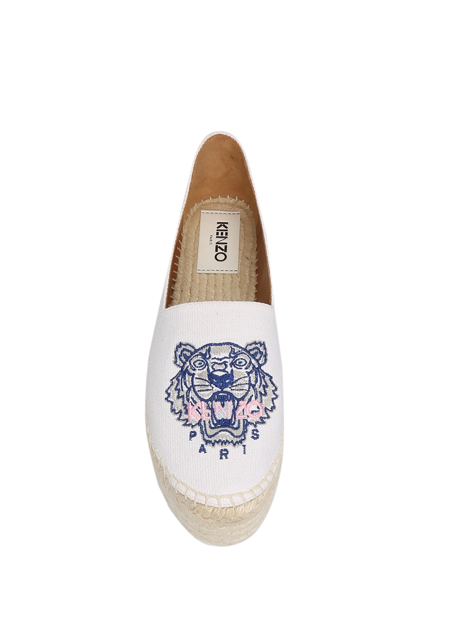 Beymen KENZO Beyaz Logo Nakışlı Platform Kadın Kanvas Espadril. 5 Beymen KENZO Beyaz Logo Nakışlı Platform Kadın Kanvas Espadril. 5