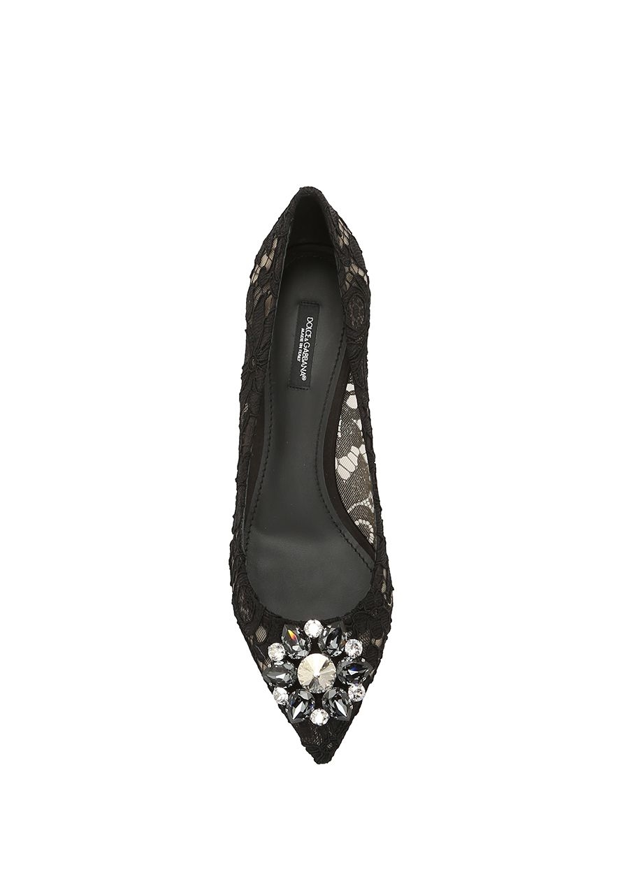 Beymen DOLCE&GABBANA The Rainbow Lace Siyah Taşlı Topuklu Ayakkabı. 5