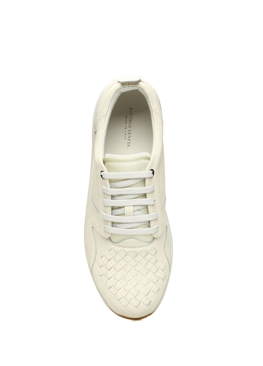 Beymen BOTTEGA VENETA Beyaz Örgü Dokulu Erkek Deri Sneaker. 5