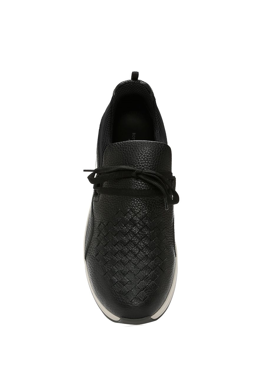 Beymen BOTTEGA VENETA Siyah Örgü Dokulu Erkek Deri Sneaker. 5