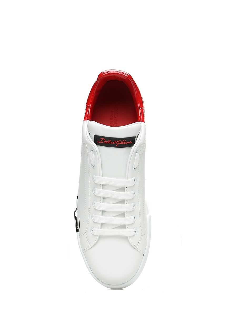 Beymen DOLCE&GABBANA Beyaz Kırmızı Logolu Erkek Deri Sneaker. 5