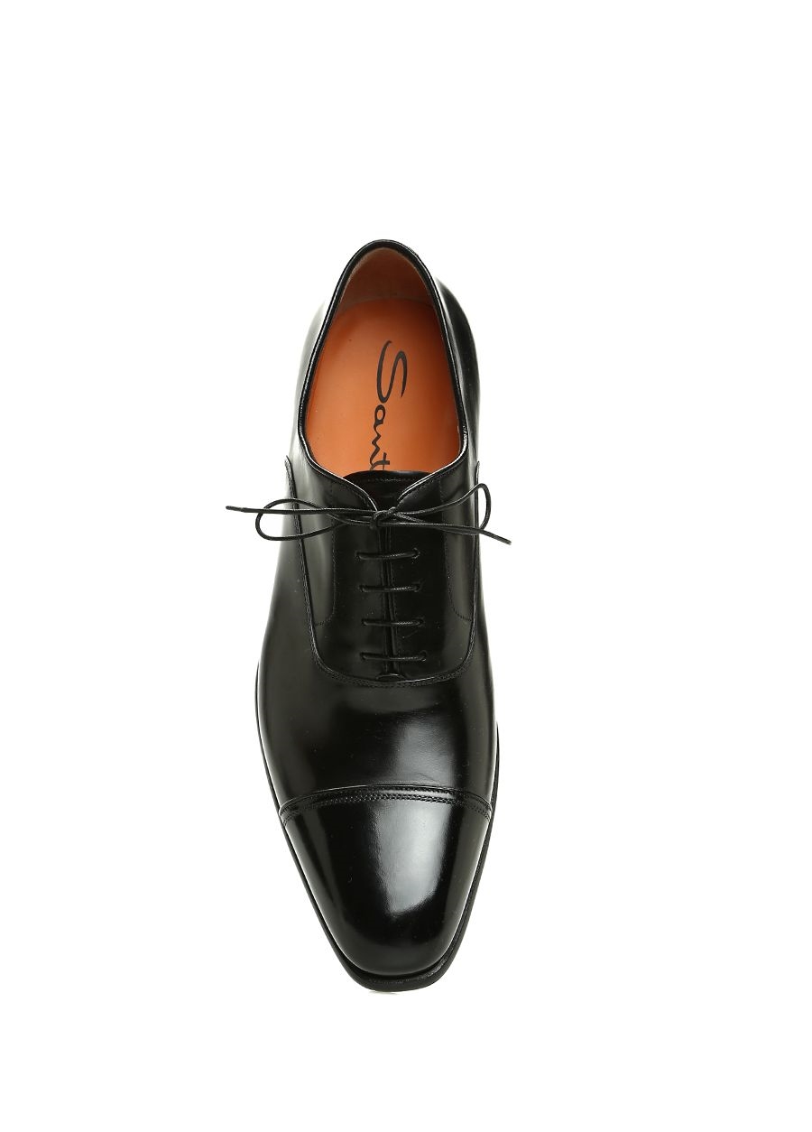 Beymen SANTONI Siyah Bağcıklı Erkek Deri Ayakkabı. 5