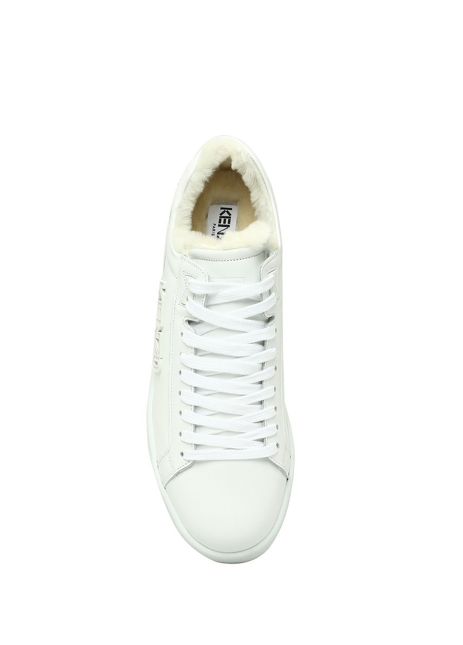 Beymen KENZO Beyaz Peluş Detaylı Erkek Deri Sneaker. 5
