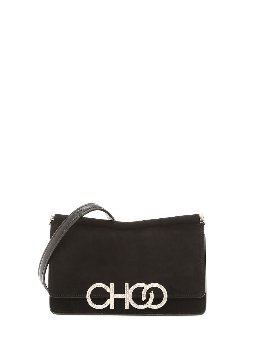 Beymen JIMMY CHOO Sidney Siyah Taşlı Logo Detaylı Süet Abiye Çanta. 5 Beymen JIMMY CHOO Sidney Siyah Taşlı Logo Detaylı Süet Abiye Çanta. 5