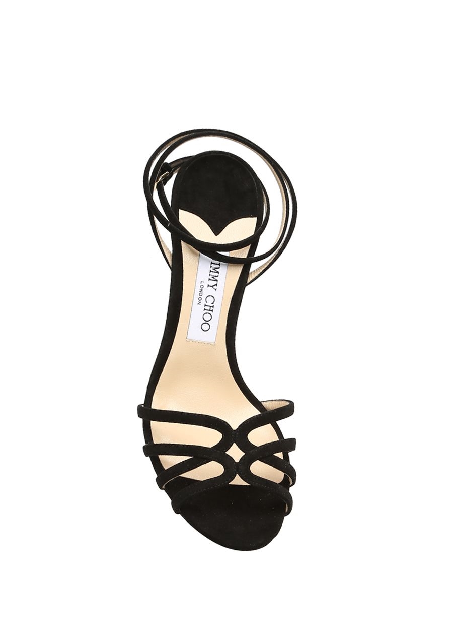 Beymen JIMMY CHOO Mimi Siyah İnce Bantlı Kadın Süet Sandalet. 5