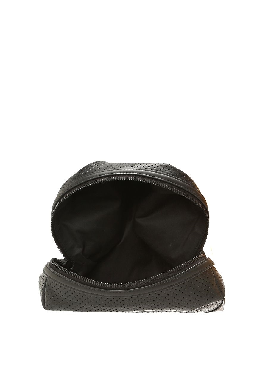 Beymen BOTTEGA VENETA Siyah Delik Desenli Logolu Deri Tıraş Çantası. 4