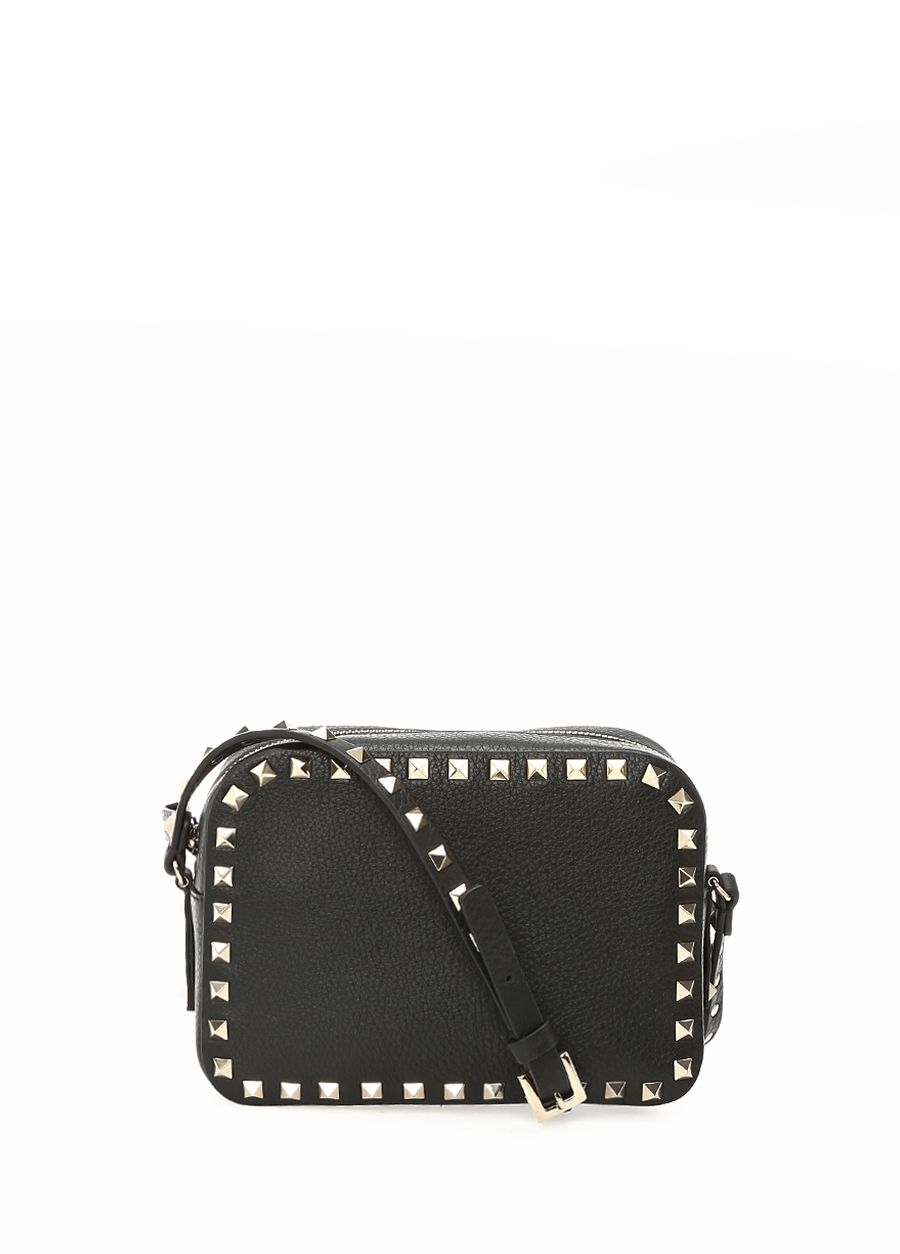 Beymen VALENTINO GARAVANI Rockstud Siyah Kadın Deri Omuz Çantası. 5