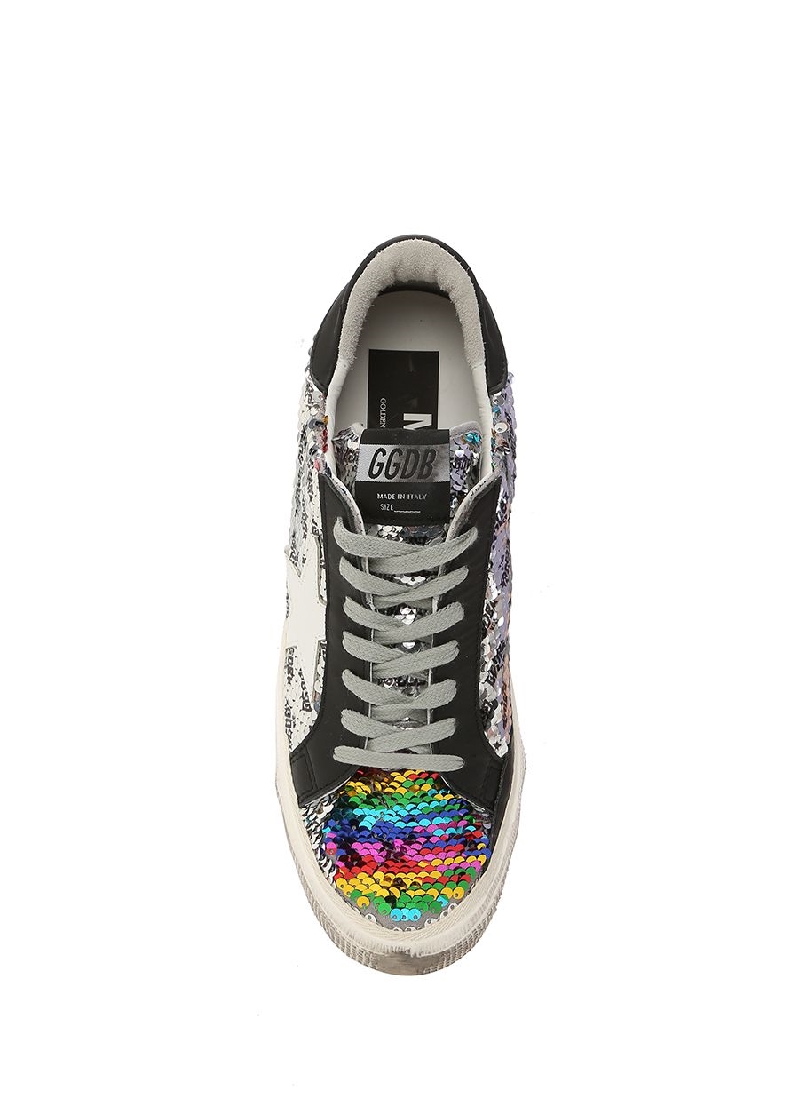 Beymen GOLDEN GOOSE May Silver Payetli Kadın Sneaker. 5
