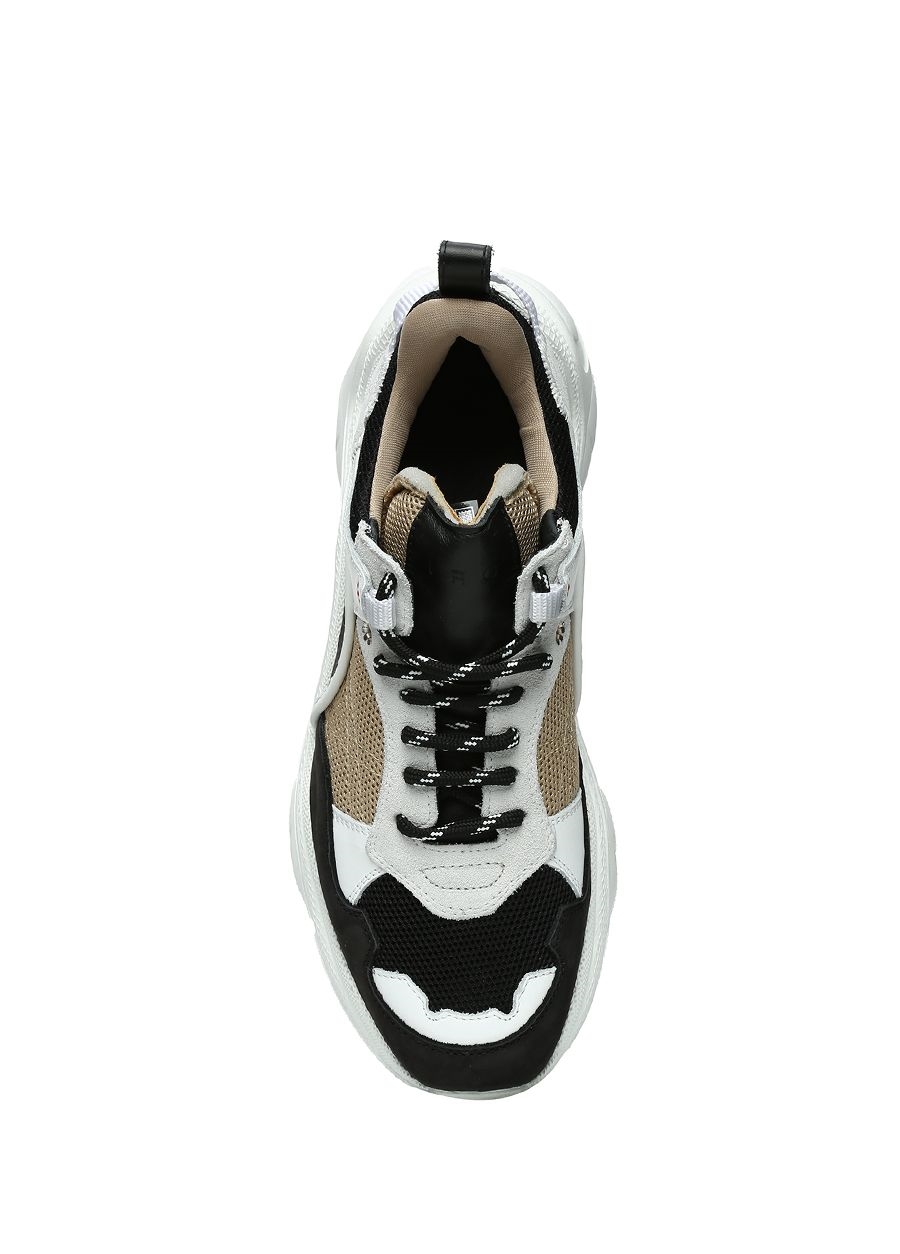 Beymen IRO Siyah Bej File Dokulu Kadın Deri Sneaker. 5