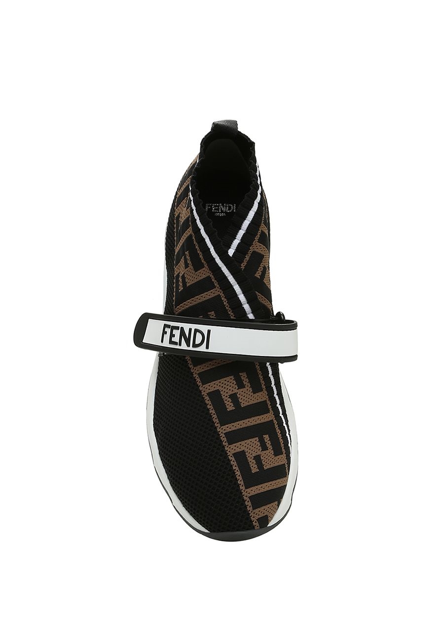 Beymen FENDI Kahverengi Siyah Logo Jakarlı Kadın Sneaker. 5