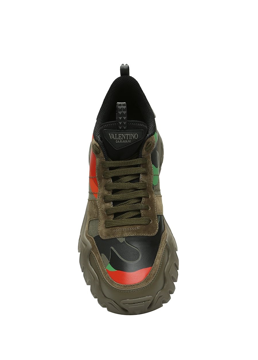 Beymen VALENTINO GARAVANI Haki Kamuflaj Desenli Erkek Süet Sneaker. 5
