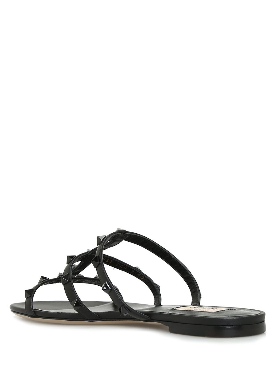 Beymen VALENTINO GARAVANI Rockstud Siyah Kadın Deri Terlik. 5
