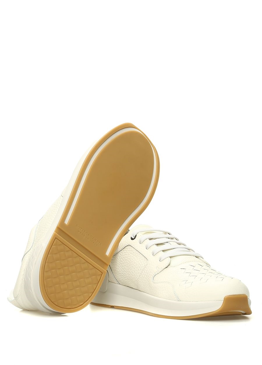 Beymen BOTTEGA VENETA Beyaz Örgü Dokulu Erkek Deri Sneaker. 6