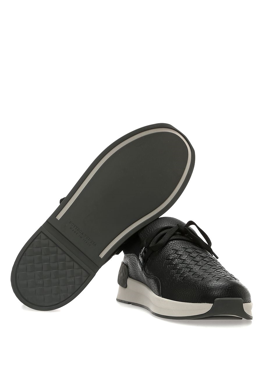 Beymen BOTTEGA VENETA Siyah Örgü Dokulu Erkek Deri Sneaker. 6