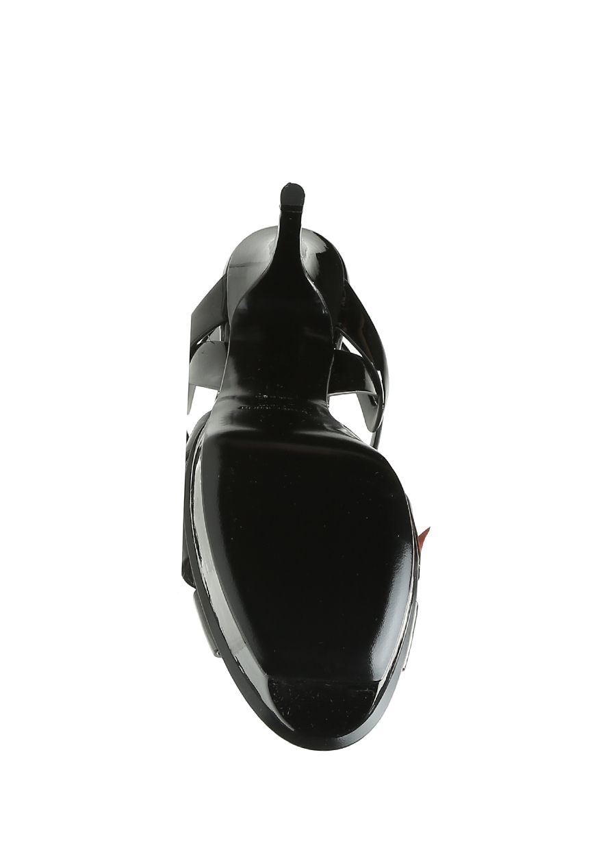 Beymen SAINT LAURENT Tribute Siyah Kadın Deri Sandalet. 6