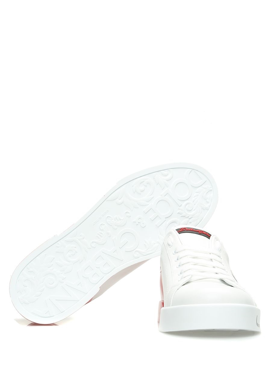 Beymen DOLCE&GABBANA Beyaz Kırmızı Logolu Erkek Deri Sneaker. 6