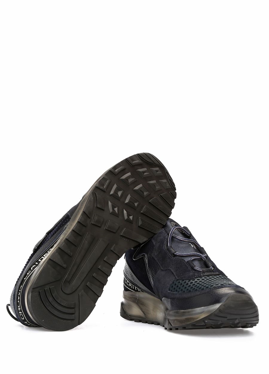 Beymen LEATHER CROWN Aero Lacivert Süet Detaylı Erkek Deri Sneaker. 6