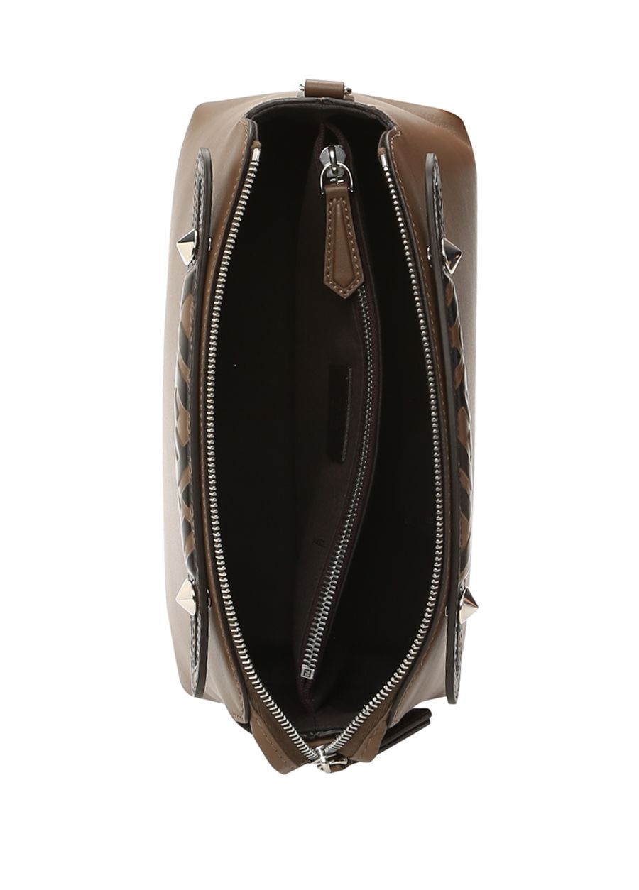 Beymen FENDI Way Medium Vizon Logolu Kadın Deri OmuzÇantası. 5
