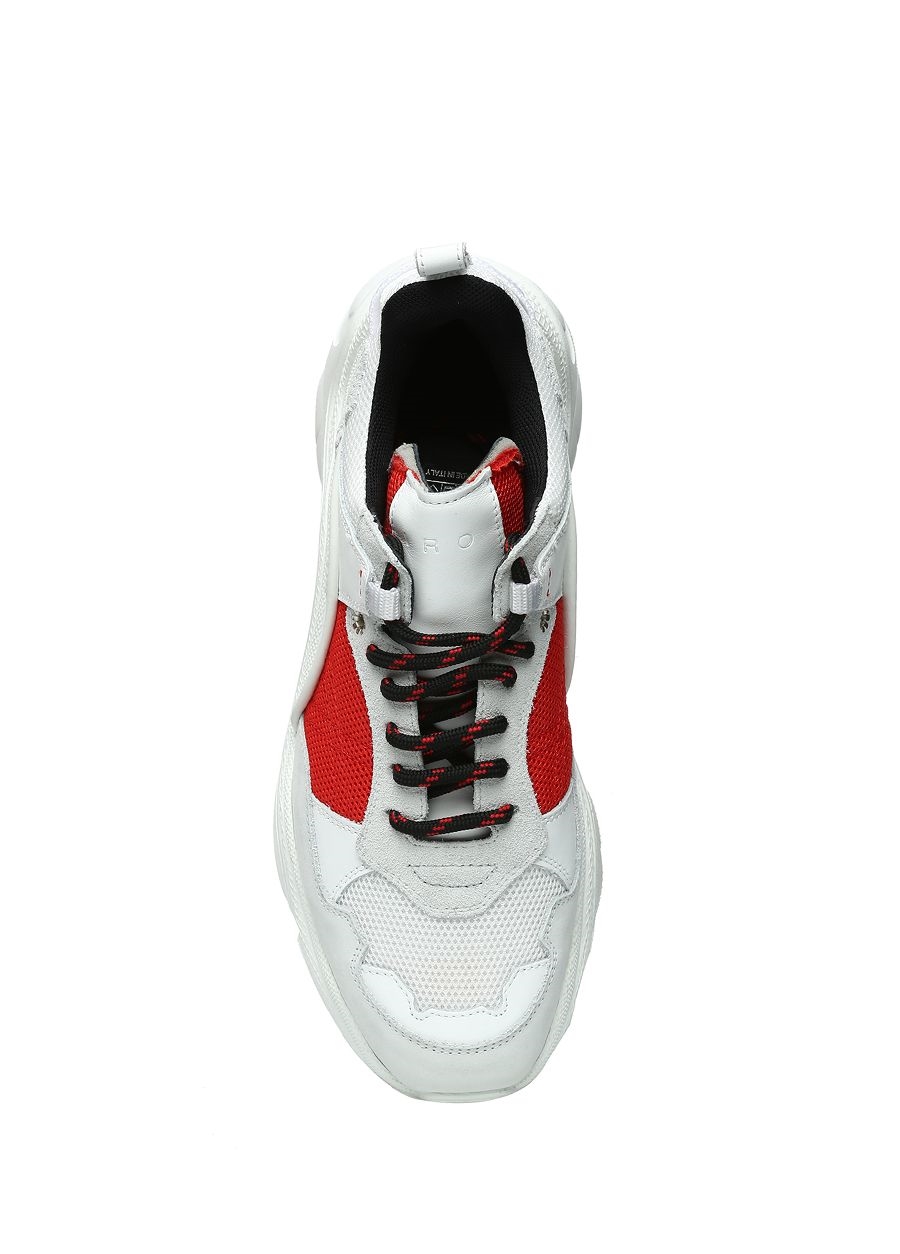 Beymen IRO Beyaz Kırmızı File Dokulu Kadın Deri Sneaker. 5