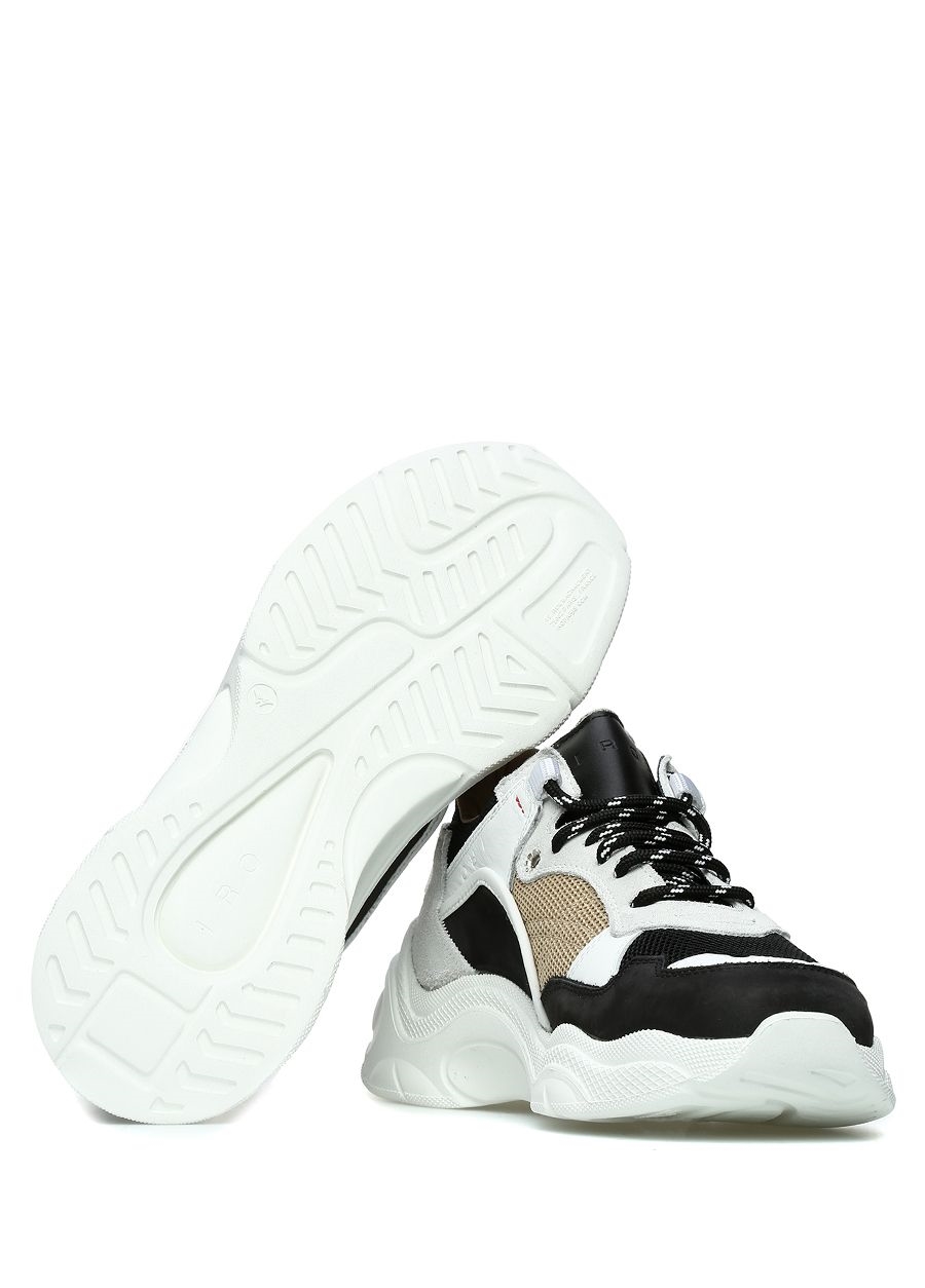 Beymen IRO Siyah Bej File Dokulu Kadın Deri Sneaker. 6