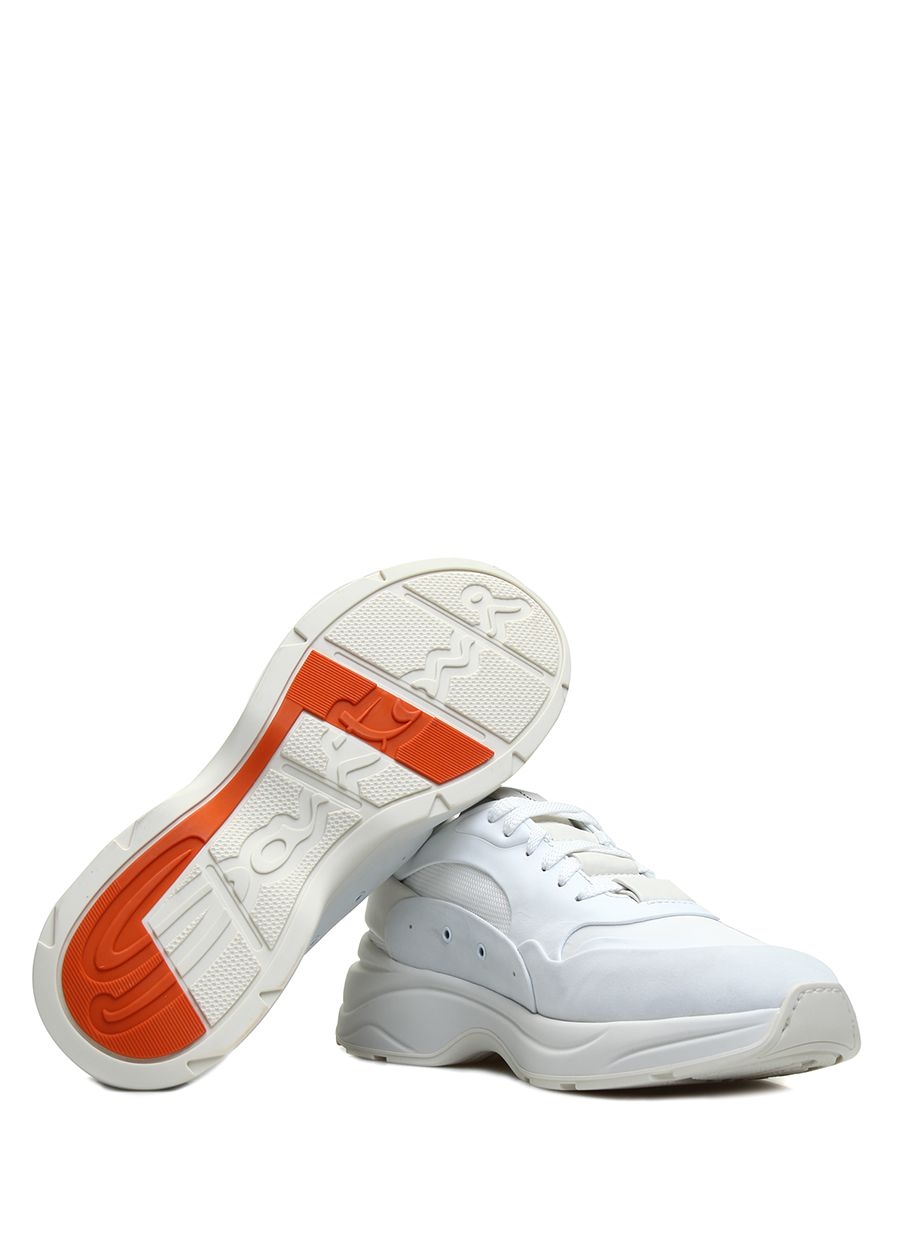 Beymen SANTONI SPORT Beyaz Garni Detaylı Erkek Deri Sneaker. 6