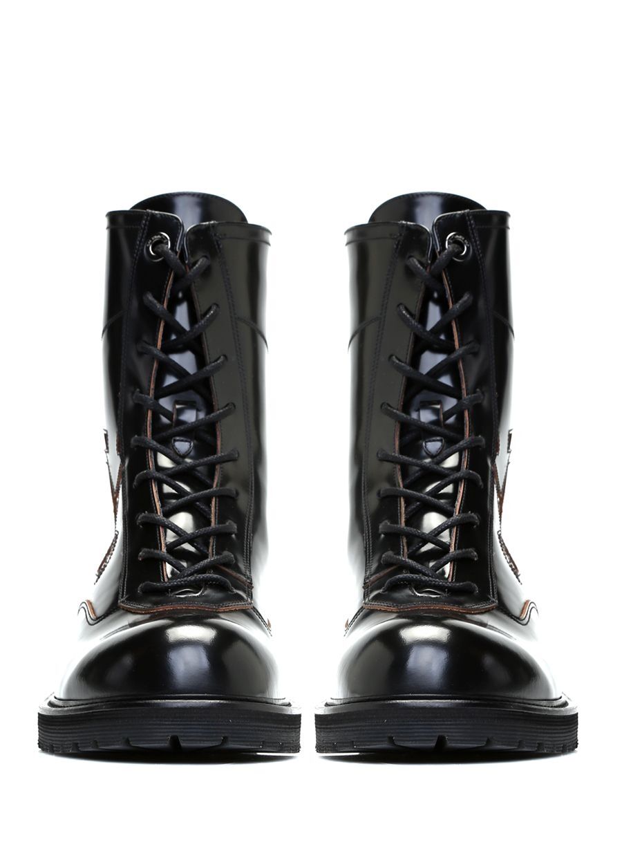 Beymen OFF-WHITE Siyah Logolu Erkek Deri Bot. 3