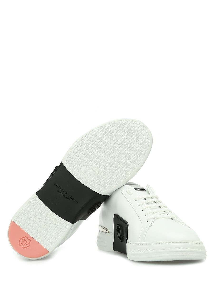 Beymen PHILIPP PLEIN Beyaz Siyah Taban Detaylı Erkek Deri Sneaker. 6