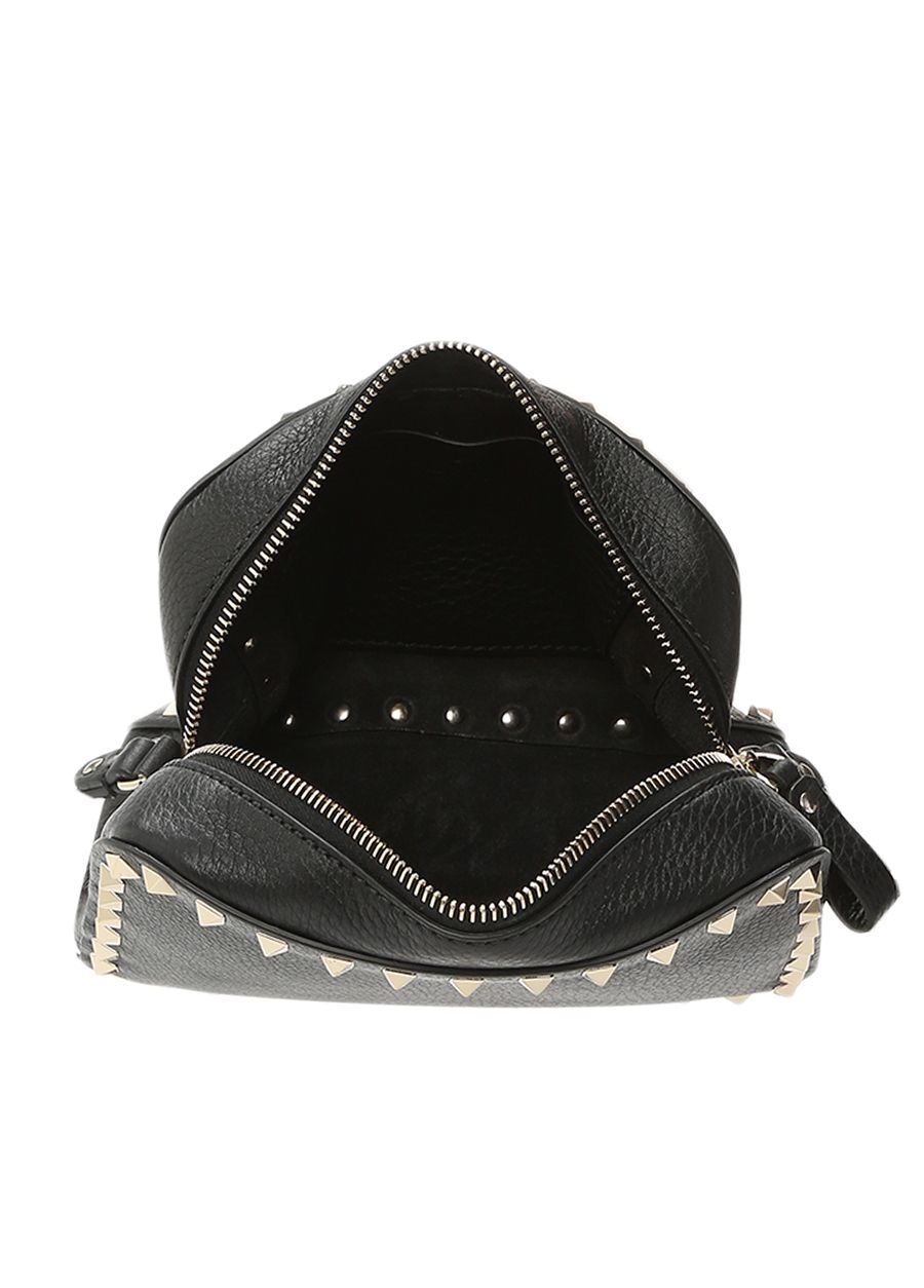 Beymen VALENTINO GARAVANI Rockstud Siyah Kadın Deri Omuz Çantası. 6