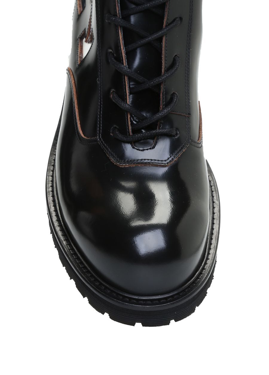 Beymen OFF-WHITE Siyah Logolu Erkek Deri Bot. 5