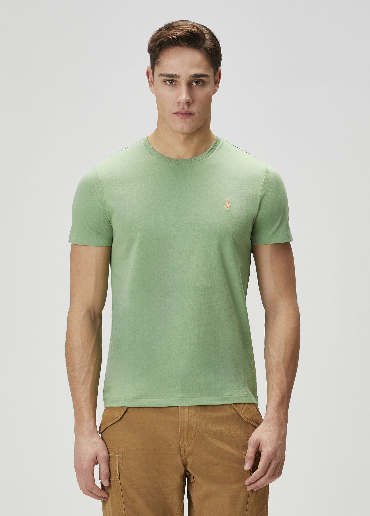 Slim Fit Yeşil Jersey T-shirt