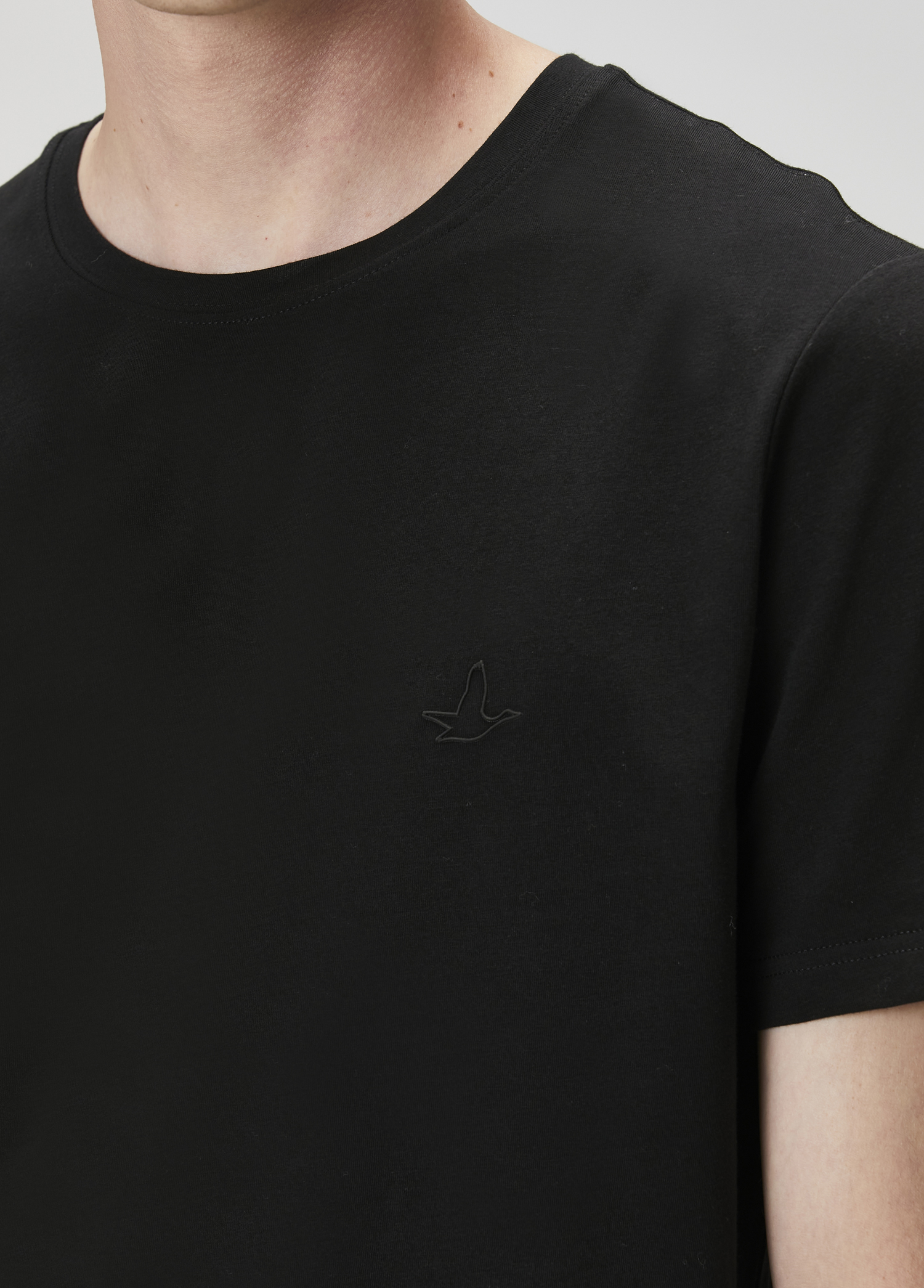 Siyah Logo Baskılı T-shirt_5