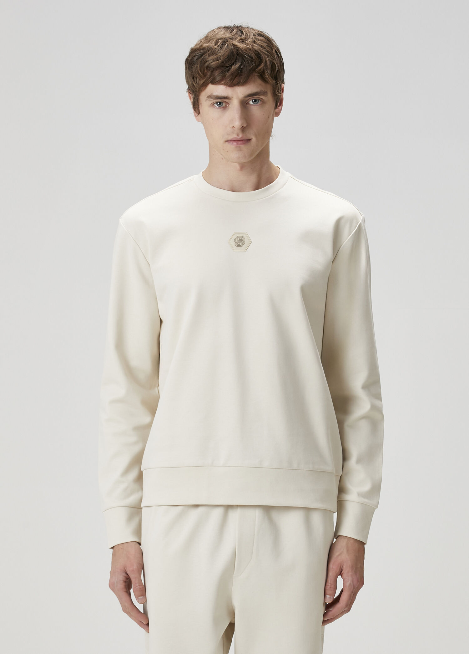 Beyaz Logo Patchli Sweatshirt
