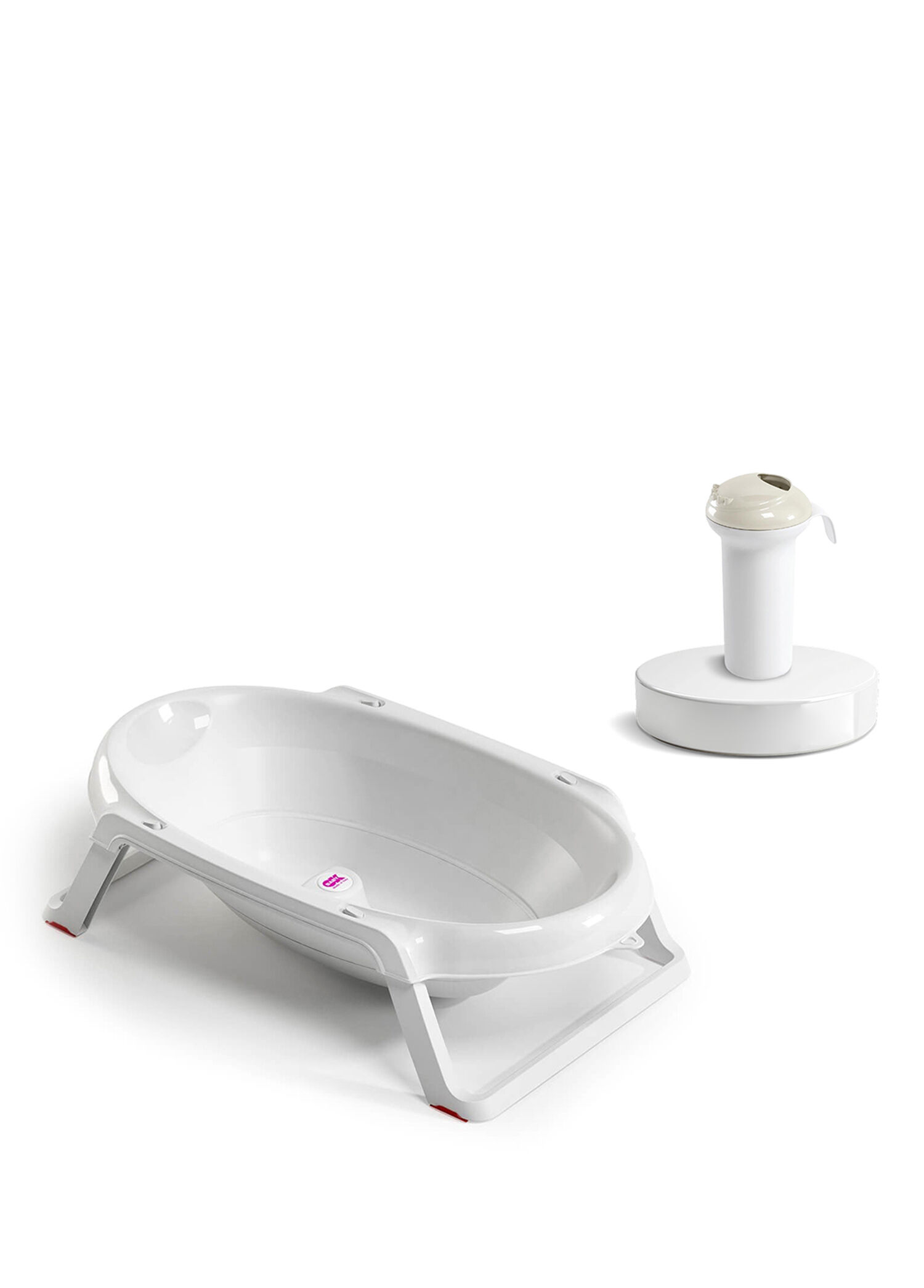 Onda Slim Katlanır Bebek Küveti ve Kırık Beyaz & Splash Bebek Duşu Banyo Seti