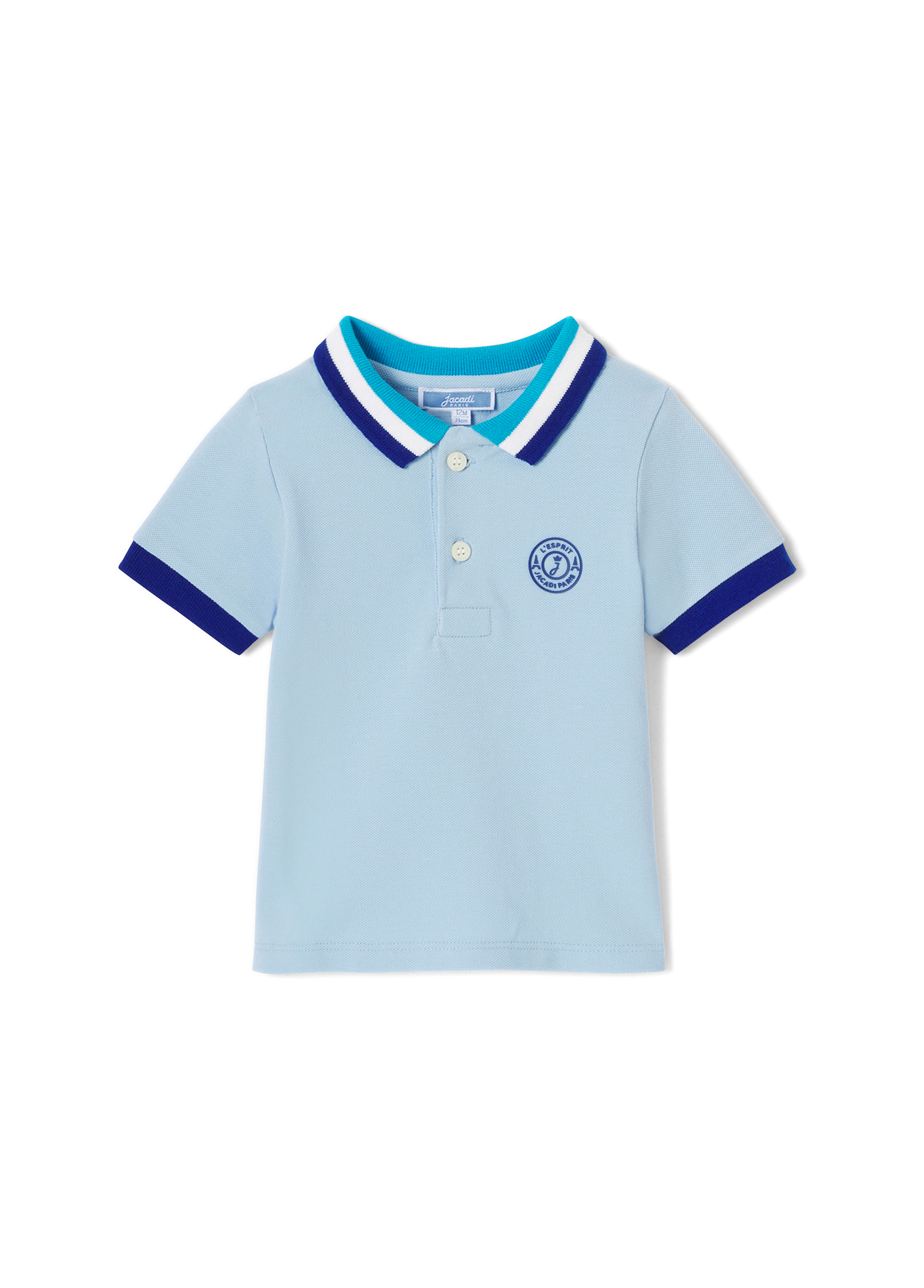 Açık Mavi Erkek Bebek Polo T-Shirt