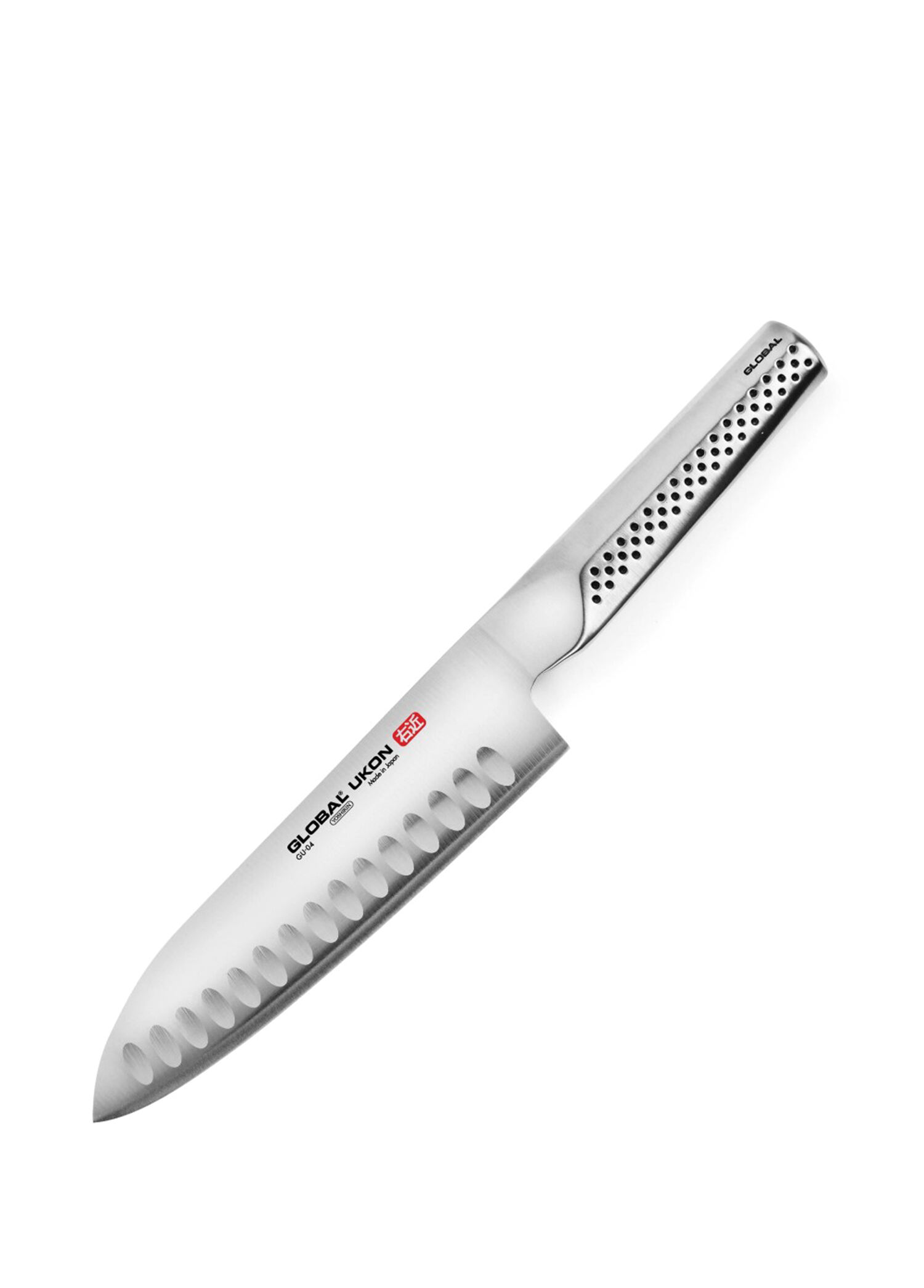 GU-04 Japon Ukon Santoku Çelik Oluklu Şef Bıçağı