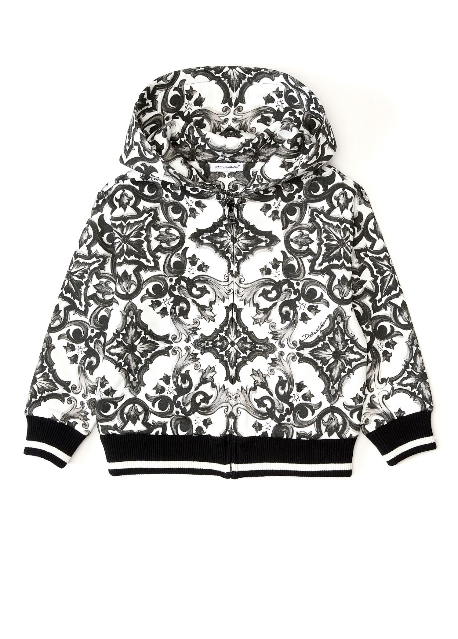 Siyah Beyaz Desenli Erkek Çocuk Sweatshirt