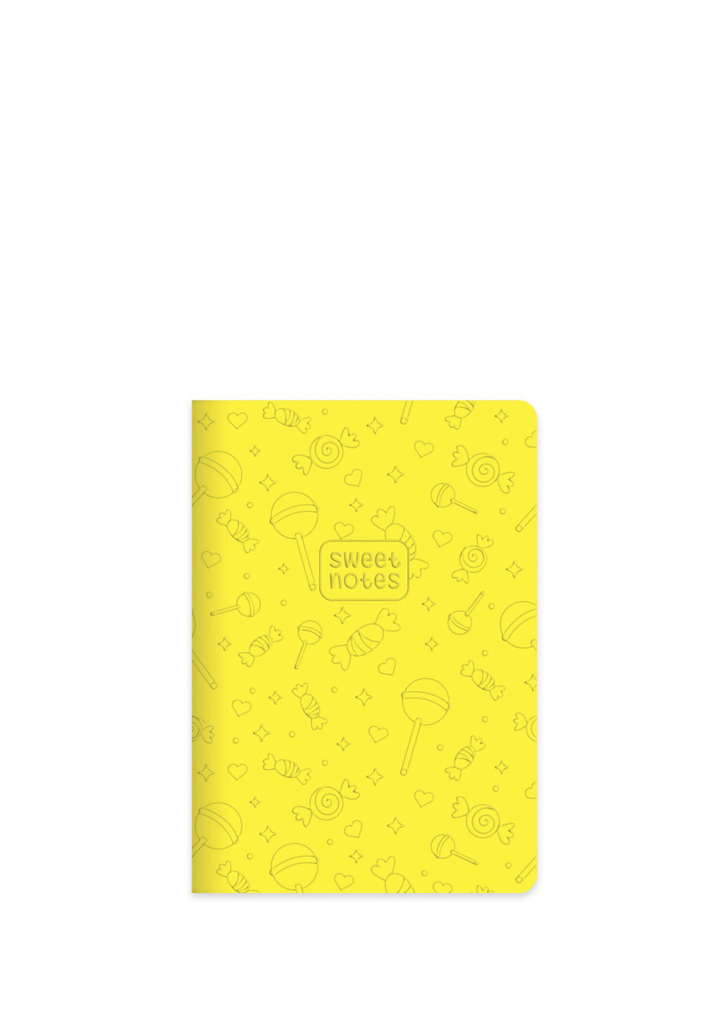 Neon Şeker Sarı Termo Deri ve Sert Kapak Çizgili Defter
