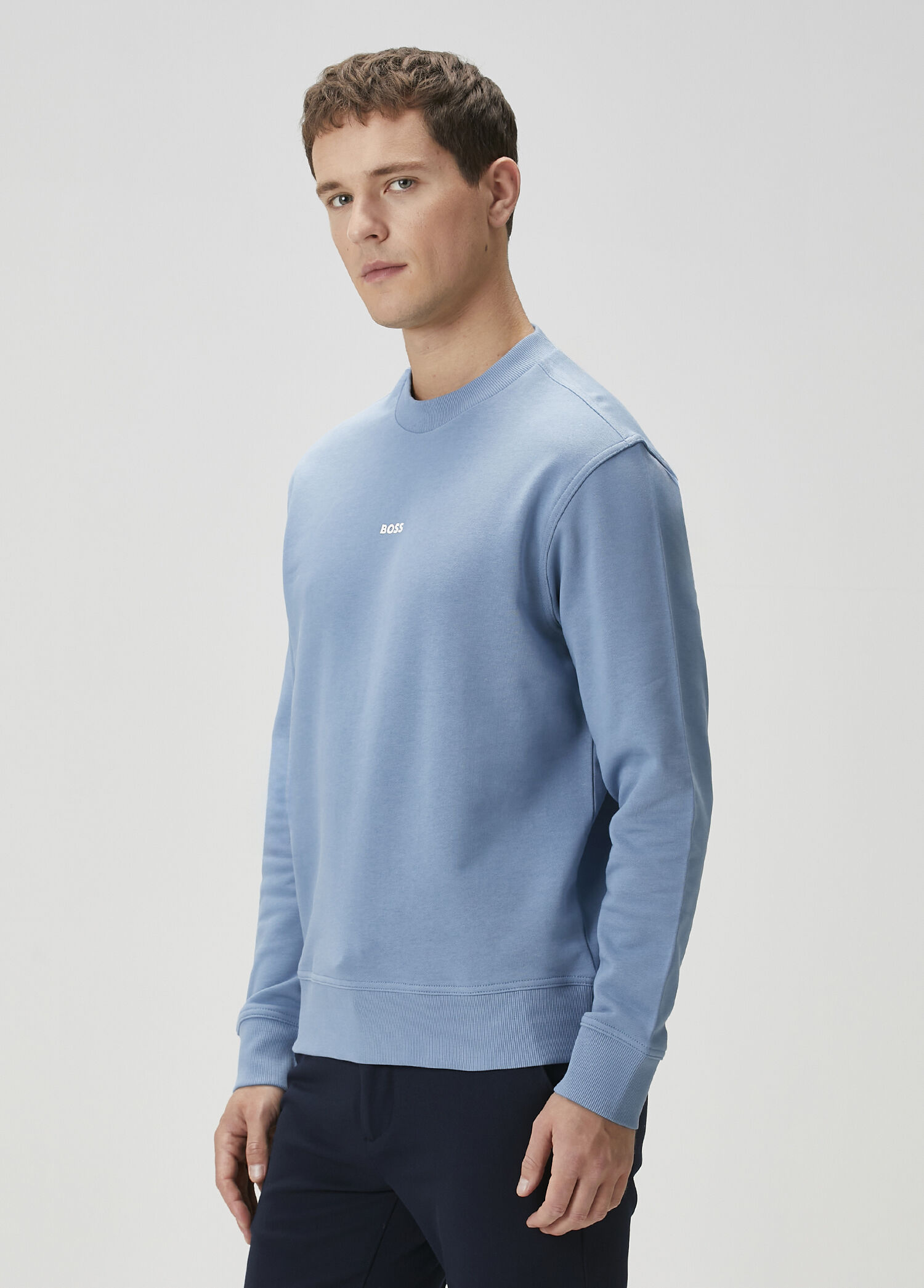 Boss - WeSmallcrew Mavi Sweatshirt - Açık Mavi