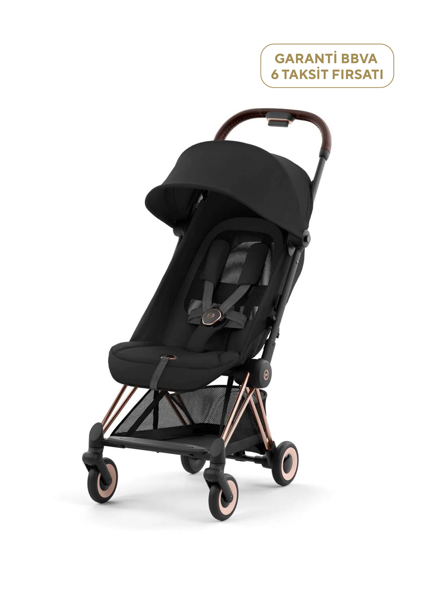 Coya Lüks Rosegold Sephia Black Kabin Boy Bebek Arabası