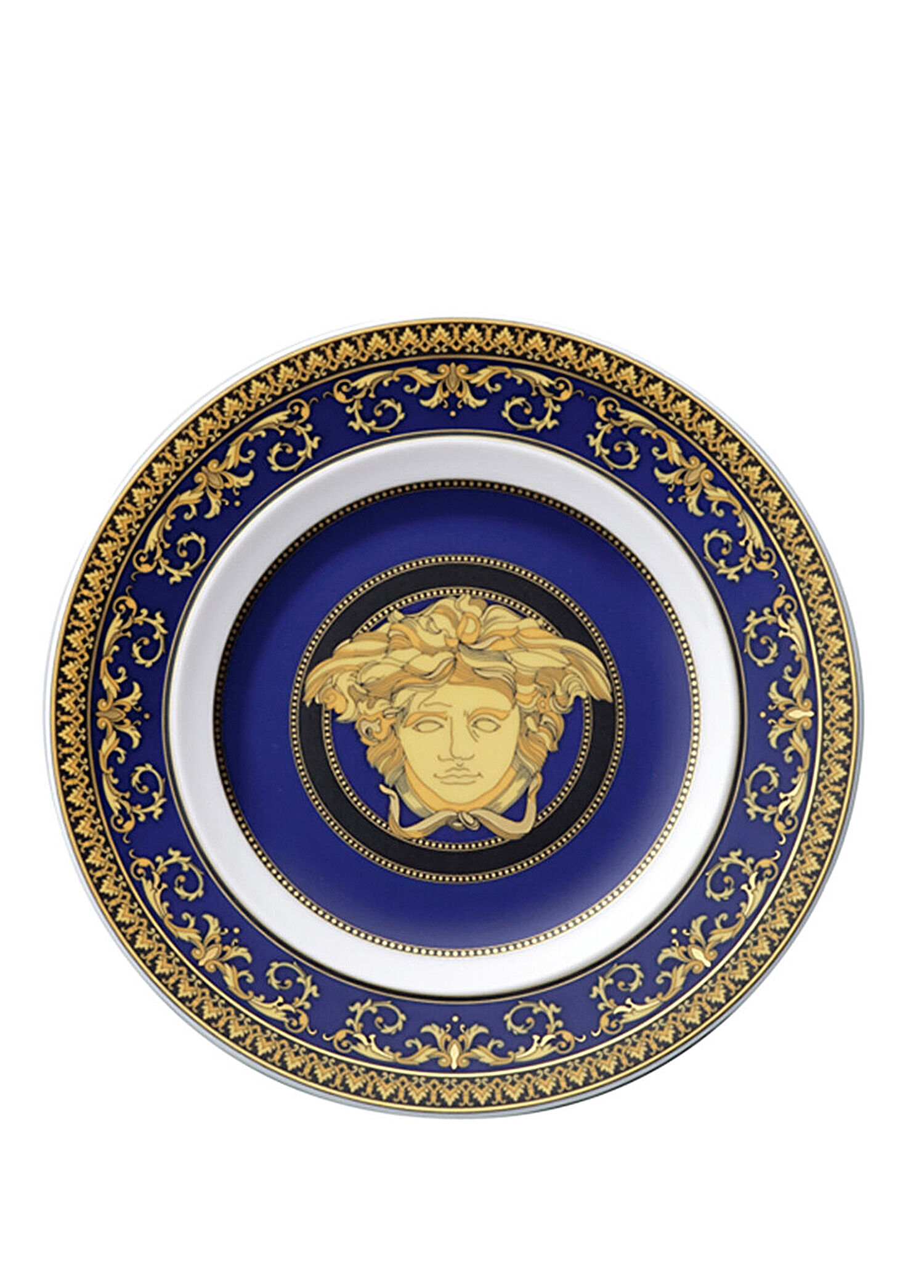 Medusa Mavi Porselen Ekmek Tabağı 18 cm