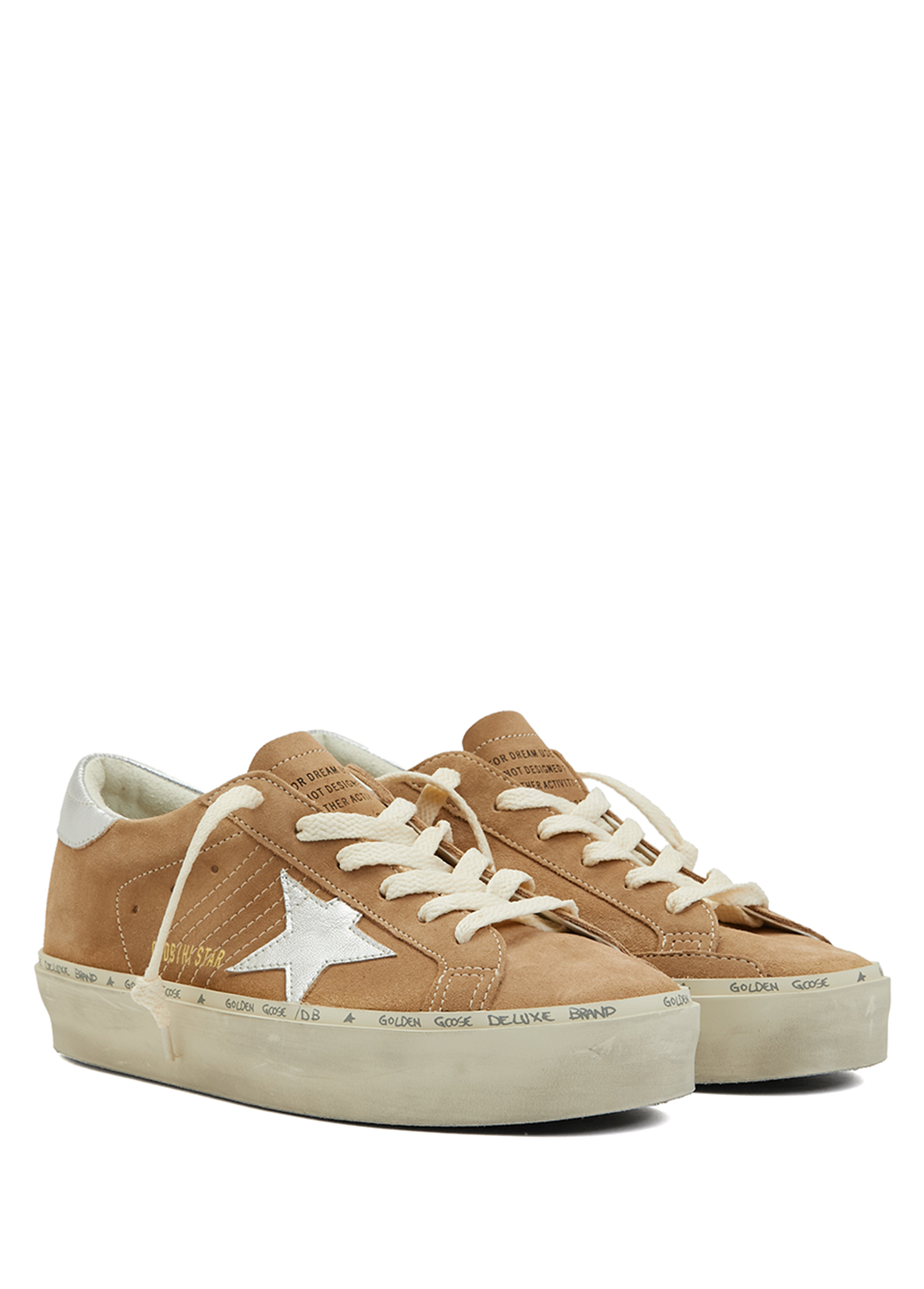 Golden Goose - Hi Star Taba Kadın Deri Sneaker - Taba