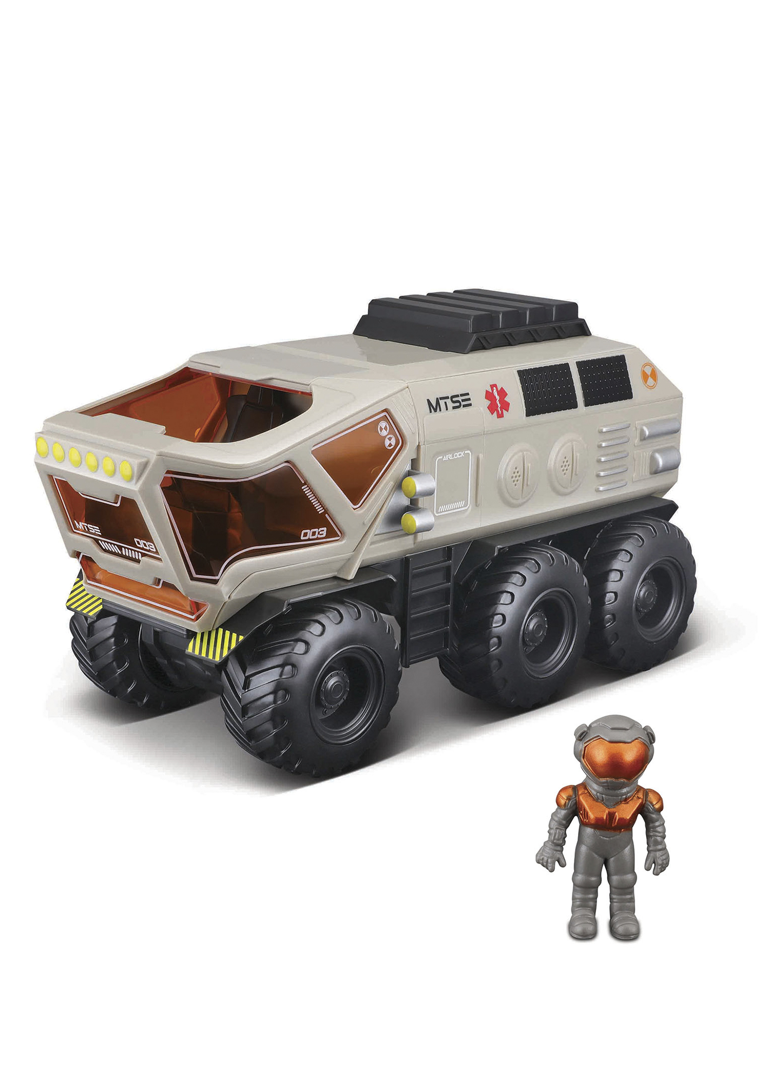 Space Explorers Bej 6x6 Rover Sürtmeli Uzay Aracı ve Figür