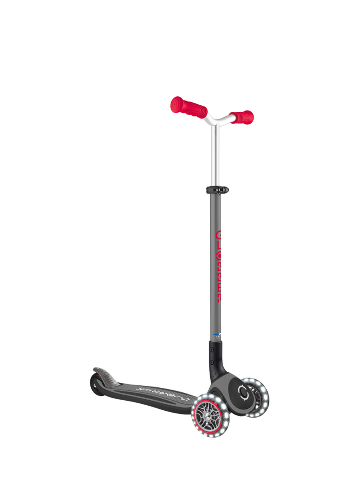 Master Işıklı Kırmızı Siyah Katlanabilir Unisex Çocuk Scooter