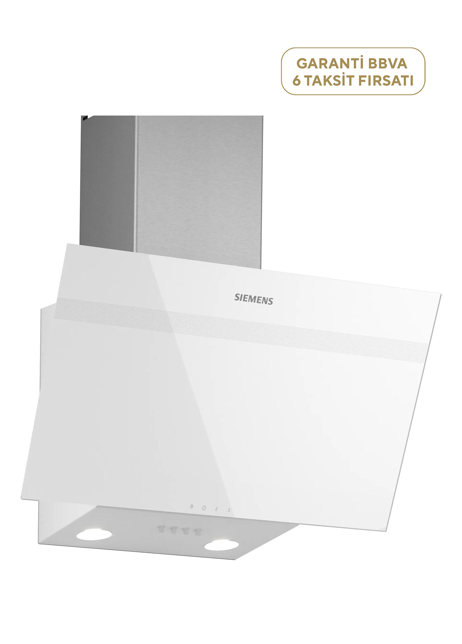 LC63KPJ20T iQ100 Beyaz Cam Yüzey Duvar Tipi Davlumbaz